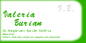 valeria burian business card