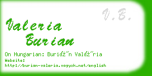 valeria burian business card